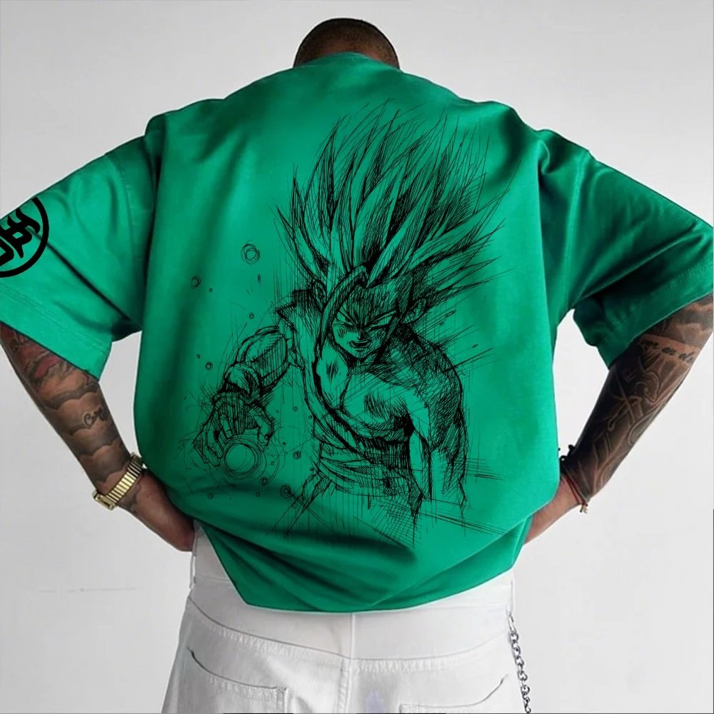 ドラゴンボールアニメーション Tシャツメンズ夏新作両面プリン - Dragon Ball Saiyan Armor のレビューと価格