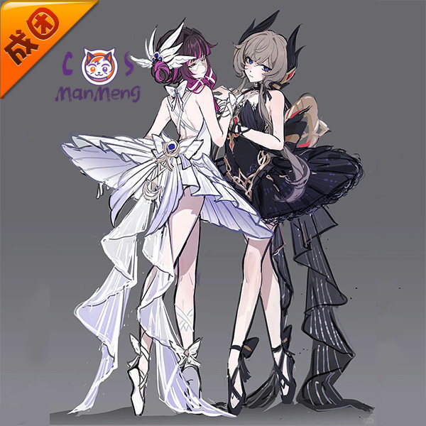 ゲーム原神コロンビナコスプレ衣装ダムセレッテクタードレスハロ - Anime Cosplay For Girls のレビューと価格