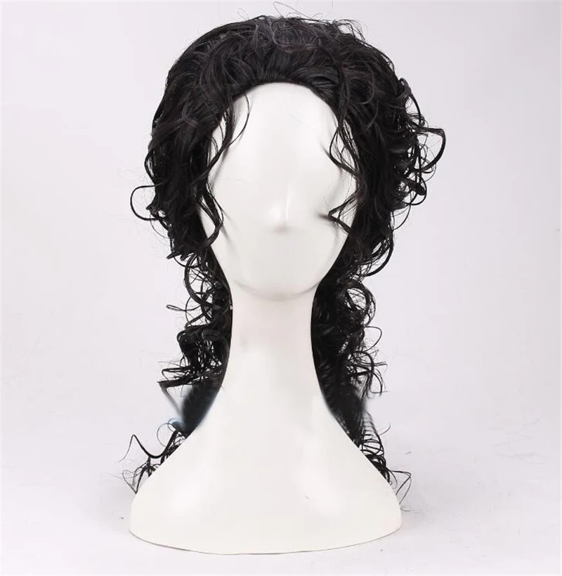 2026年マイケル・ジャクソンコスプレ黒ウィッグマイケル役割 - Anime Cosplay Long Black Hair のレビューと価格
