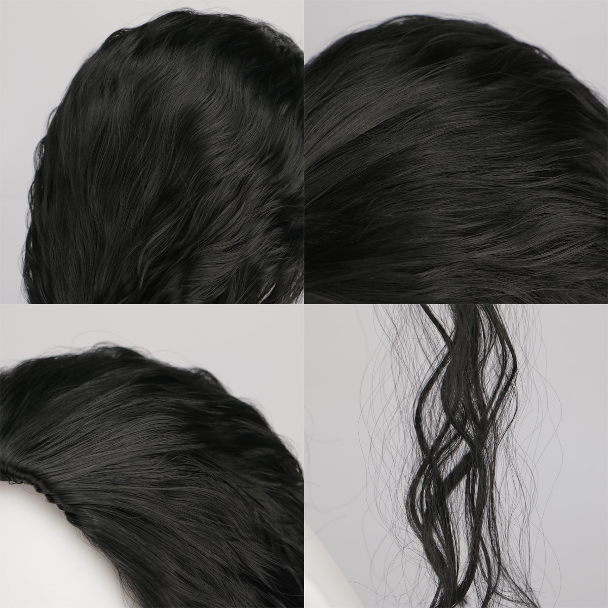 マイケル・ジャクソンコスプレウィッグまたはメガネ MJ ロン - Anime Cosplay Long Black Hair のレビューと価格