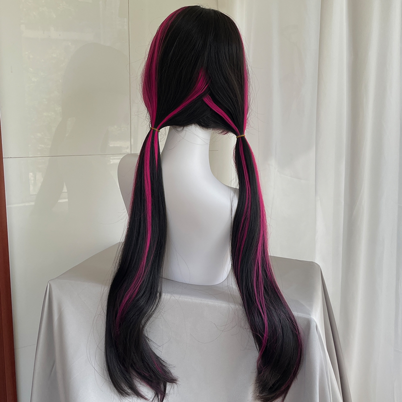 高品質映画ドラキュラコスプレウィッグロングストレートブラック - Anime Cosplay Long Black Hair のレビューと価格