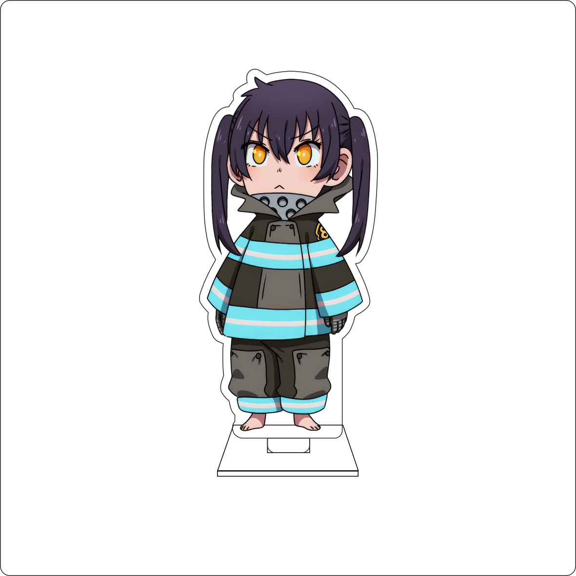 10CMアニメ ‌ 消防士コスプレかわいいアクリルフィギュア - Anime Cosplay Cute のレビューと価格