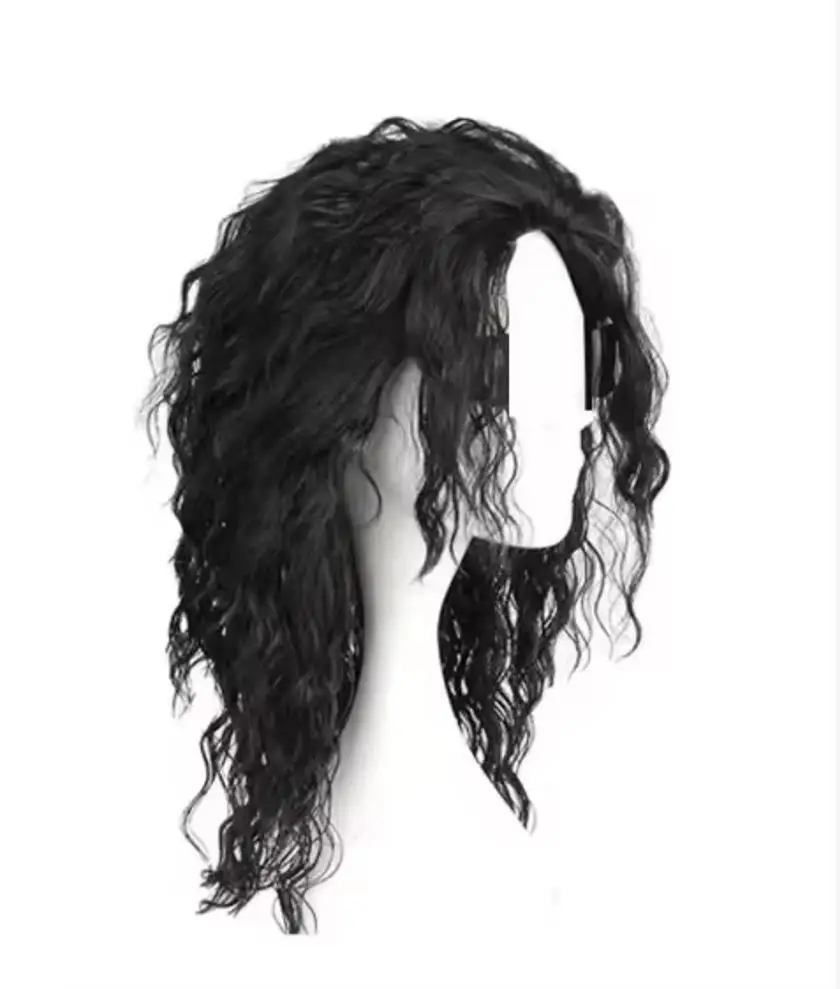 アニメマイケル・ジャクソンコスプレマイケルコスプレ黒ウィッグ - Anime Cosplay Long Black Hair のレビューと価格
