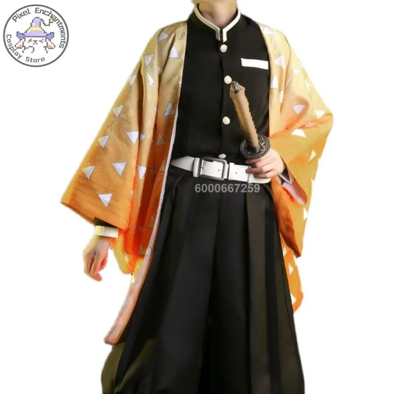 デーモンスレイヤーズアニメ鬼滅の刃我妻善逸コスプレ衣装女性男 - Cosplay Anime Tsunade のレビューと価格